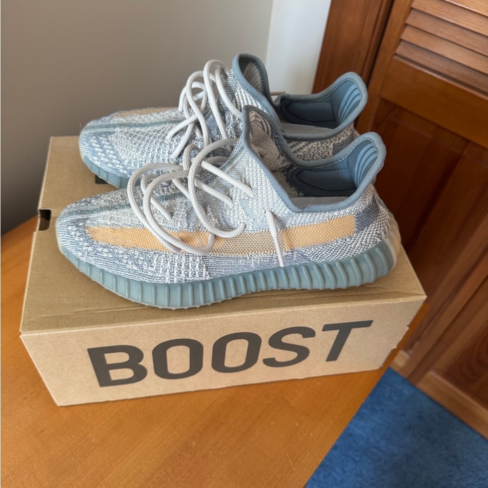 Yeezy Boost 350 V2 Blue Gray with Tan Stripe